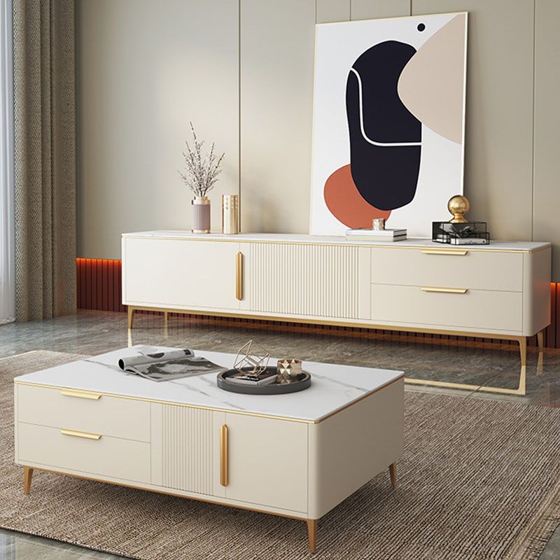 Modern Stone TV Media Console Enclosed Storage Stand Console for Living Room Clearhalo 'furn' 'furn_tv_stands_entertainment_centers' 'Furniture' 'Living Room Furniture' 'TV Stands & Entertainment Centers' 'TV Stands & Media Storage Furniture' 'tv_stands_entertainment_centers' 1200x1200_4a056ce5-a711-4d87-9206-51e153893112