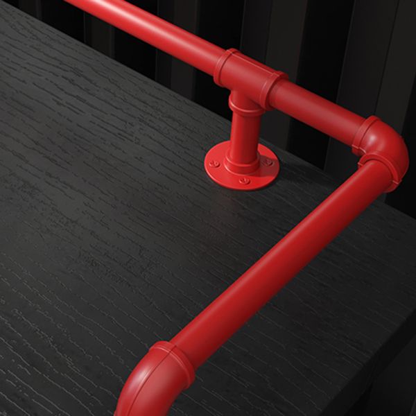 Industrial Style Red Iron Bar Table Rectangle Black Wood Top Indoor 41.34"H Bistro Table Clearhalo 'Bar Furniture' 'Bar Tables' 'bar_tables' 'furn' 'furn_bar_tables' 'Furniture' 'furniture_bar_tables' 'Kitchen & Dining Furniture' 'kitchen&dining_furn' 'kitchen' 1200x1200_4a06f1f8-6fa4-4fee-9d6c-822c3011f82f