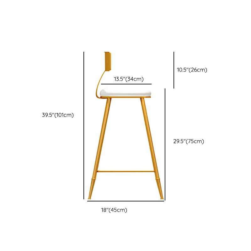Faux Leather Armless Counter Stool Glam Style Round Low Back Bar Stool Clearhalo 'Bar Furniture' 'Bar Stools' 'bar_stools' 'furn' 'furn_bar_stools' 'Furniture' 'Kitchen & Dining Furniture' 1200x1200_4a0a8cfd-41da-4cd3-9e55-671410ff35a7