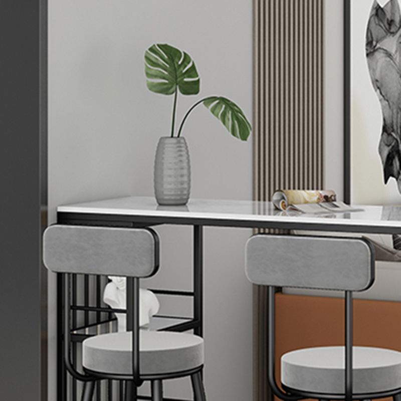 Indoor Stone Sled Cocktail Bar Table Modern Fixed Table Storage Bar Height Table Clearhalo 'Bar Furniture' 'Bar Tables' 'bar_tables' 'Furniture' 'furniture_bar_tables' 'Kitchen & Dining Furniture' 'kitchen&dining_furn' 'kitchen' 1200x1200_4a0ba0d2-a642-4e0f-8cdf-641a84e7c4c2