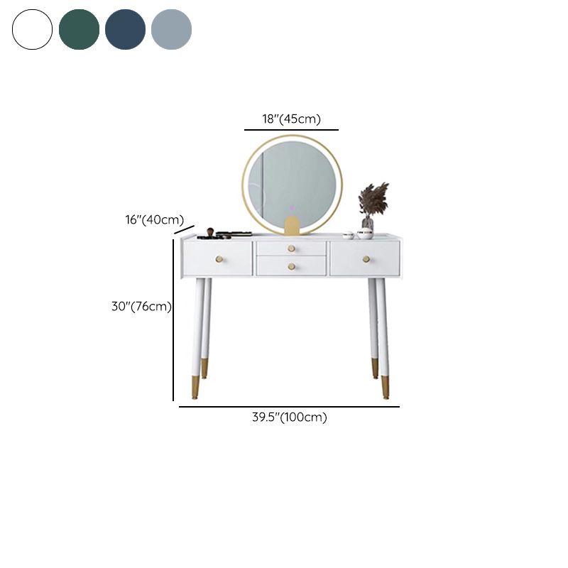 Scandinavian Lighted Mirror Makeup Vanity Desk in Wood Vanity Dressing Table Set Clearhalo 'Bedroom Furniture' 'furn' 'furn_makeup_vanities' 'Furniture' 'Makeup Vanities' 'makeup_vanities' 1200x1200_4a0c334e-6da4-4053-b5b9-f18f4149a9ab