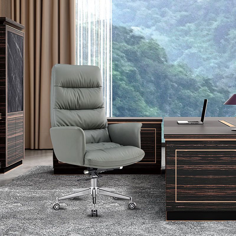 Modern Fixed Arms Desk Chair Height-adjustable Office Chair with Wheels Clearhalo 'furn' 'furn_office_chair' 'Furniture' 'Office Chairs' 'Office Furniture' 'office_chair' 1200x1200_4a0c71e9-4231-4f42-9118-5824a3e14474