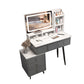 Gray Make-up Vanity Vanity Set with 6 Storage Drawers, 49.60" High
