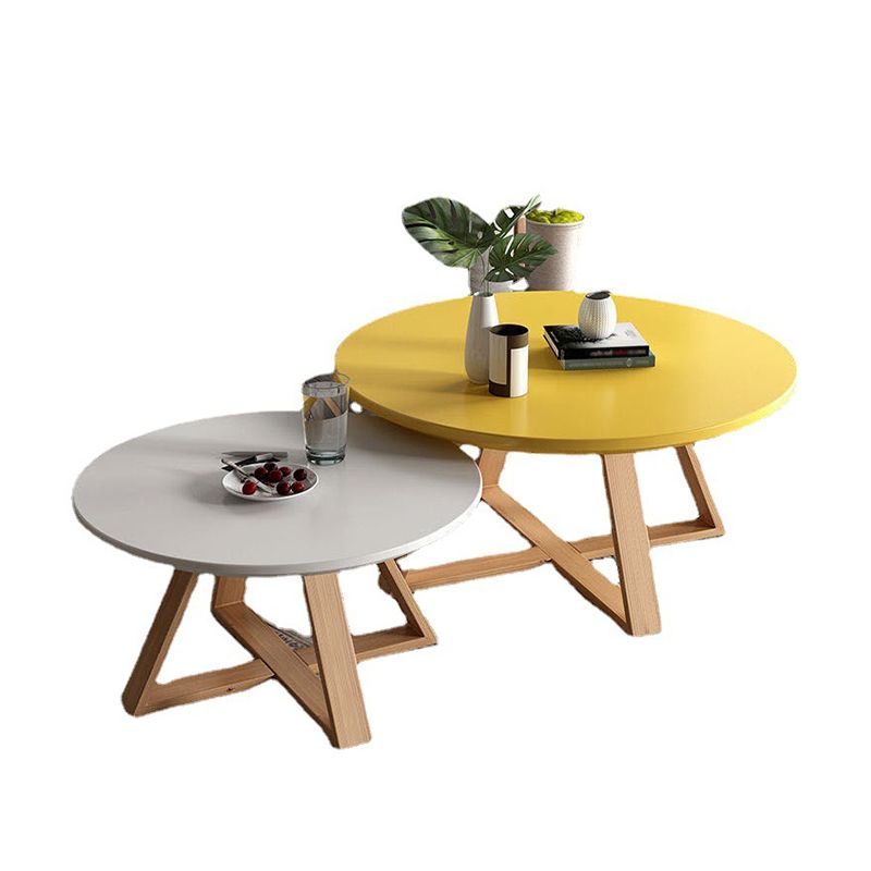 Nordic Style Cocktail Table Multi-color Selection Solid Wood Material Round Coffee Table Clearhalo 'Coffee & Accent Tables' 'Coffee Tables' 'coffee_tables' 'furn' 'furn_coffee_tables' 'Furniture' 'furniture_coffee_tables' 'Living Room Furniture' 1200x1200_4a0dc7be-7c1e-466b-868f-7ad53ee5249d