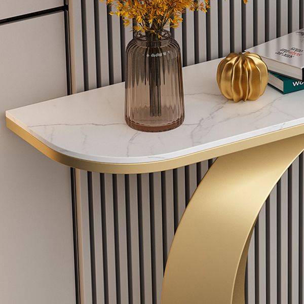 Contemporary Console Accent Table Half Moon Console Sofa Table Clearhalo 'Console Tables' 'console_tables' 'Entry & Mudroom Furniture' 'furn' 'furn_console_tables' 'Furniture' 1200x1200_4a0edfcc-eac9-47cb-b473-0c76cb3024a5