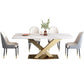 Glam Sintered Stone Kitchen Dining Table Rectangle Standard Dining Table with Pedestal Base Clearhalo ' dining_table' 'Dining Tables & Seating' 'Dining Tables' 'furn' 'furn_dining_table' 'Furniture' 'furniture_dining_table' 'Kitchen & Dining Furniture' 'kitchen&dining_furn' 'kitchen' 'kitchen_dining_table' 1200x1200_4a0fcb04-6ec5-4eea-8049-3b64bd22a822