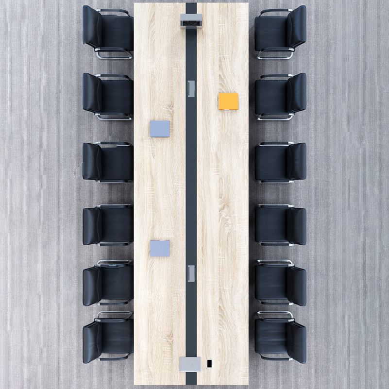 Industriële kantoorbureau vervaardigd hout 29,25 inch Hoogte Computer Desk