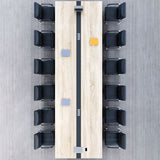 Industriële kantoorbureau vervaardigd hout 29,25 inch Hoogte Computer Desk