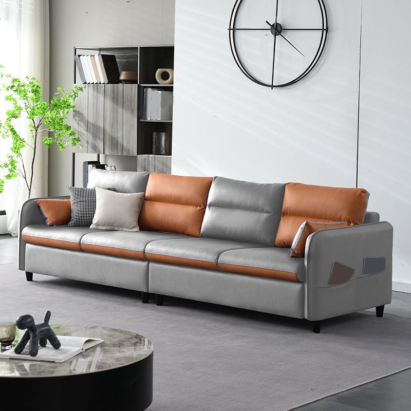 Modern Square Arm Sofa Pillow Back Couch with Storage for Four People Clearhalo 'furn' 'furn_sofas' 'Furniture' 'furniture_sofas' 'kitchen' 'kitchen_sofas' 'Living Room Furniture' 'Sofa' 'sofas' 1200x1200_4a1479a3-ca52-4198-8227-dc8b3340e1ef
