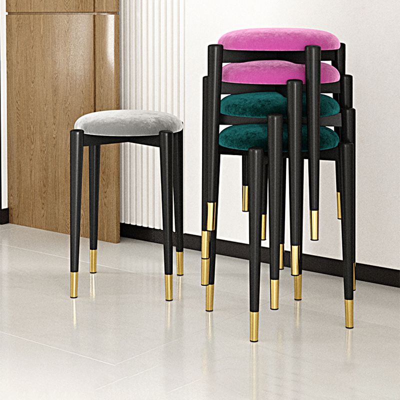 Modern Tear Resistant Pouf Circle Shape Dark Green Velvet Ottoman Clearhalo 'furn' 'furn_ottomans_poufs' 'Furniture' 'Living Room Furniture' 'Ottomans & Poufs' 'ottomans_poufs' 1200x1200_4a153849-d232-442e-9dab-382b5711efcc