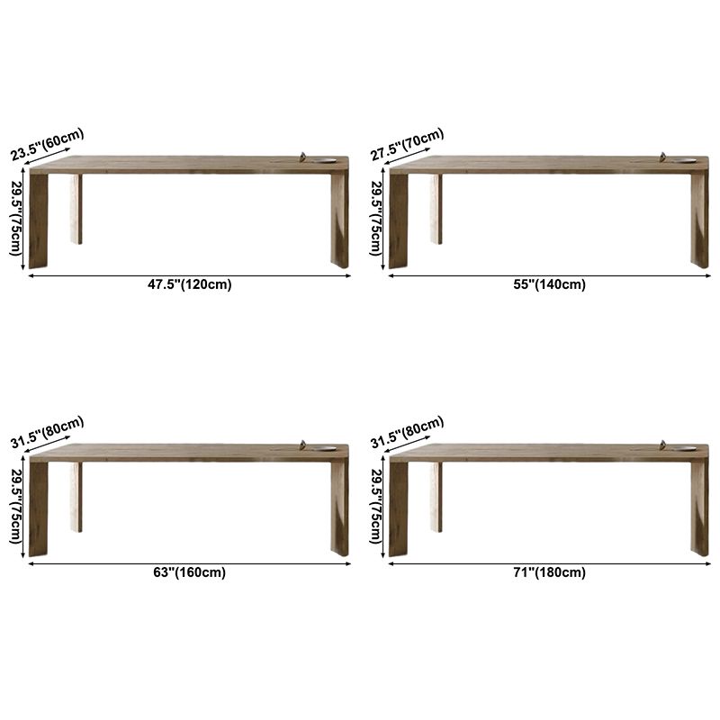 Modern Style Pine Solid Wood Dining Table 4 Legs Base Rectangle Table for Home Clearhalo ' dining_table' 'Dining Tables & Seating' 'Dining Tables' 'furn' 'furn_dining_table' 'Furniture' 'furniture_dining_table' 'Kitchen & Dining Furniture' 'kitchen&dining_furn' 'kitchen' 'kitchen_dining_table' 1200x1200_4a16a11f-7bd8-4840-ae4f-cf71ab2f2c9b