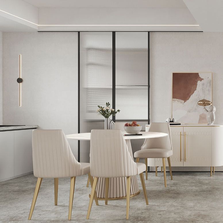 Round Stone Dining Table Luxury Style Pedestal Casual Furniture for Home Clearhalo ' dining_table' 'Dining Tables & Seating' 'Dining Tables' 'furn' 'furn_dining_table' 'Furniture' 'furniture_dining_table' 'Kitchen & Dining Furniture' 'kitchen&dining_furn' 'kitchen' 'kitchen_dining_table' 1200x1200_4a1734eb-5f52-4703-aee7-f04d9858e0f0