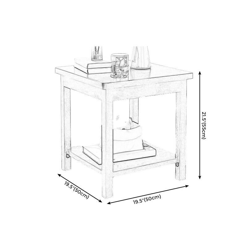 Tavolino da cocktail in stile moderno in legno artificiale nero/legno tavolino quadrato