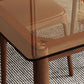 Modern Toughened Glass Top Table Rectangle Home Kitchen Desk with 4 Ash Legs