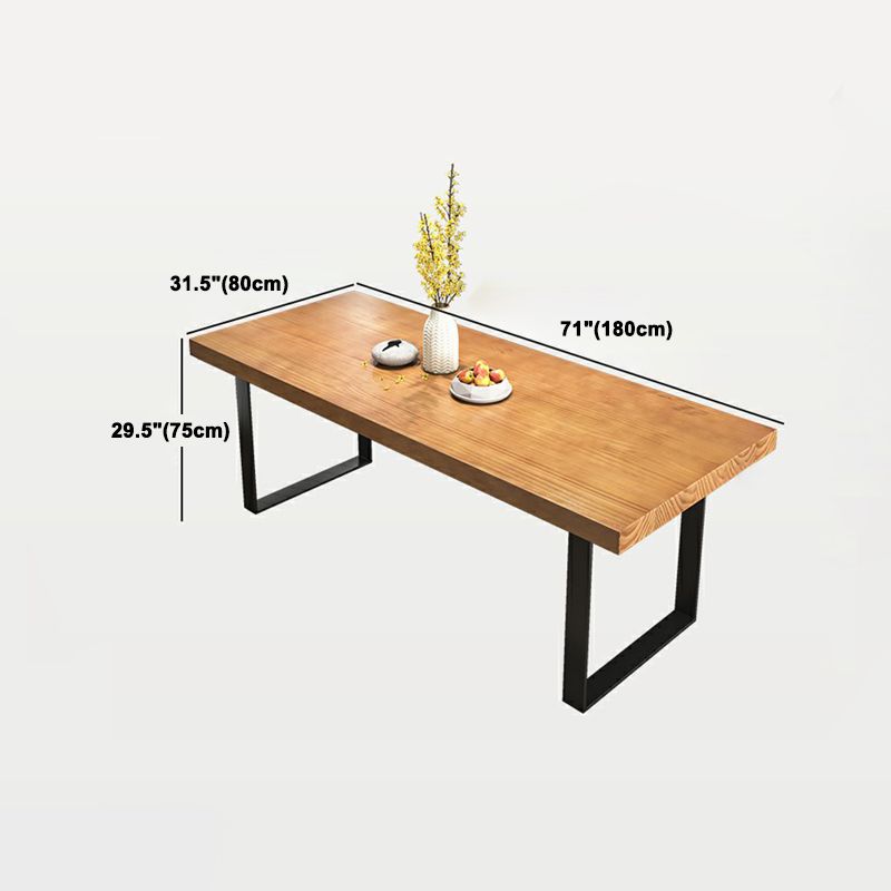 Industrial Dining Table Set 1/3/4/5/7 Pieces Solid Wood Top Table with Cow Horn Chairs Clearhalo 'Dining Room Sets' 'Dining Tables & Seating' 'dining_room_set' 'furn' 'furn_dining_room_set' 'Furniture' 'Kitchen & Dining Furniture' 1200x1200_4a1d29b4-0854-445e-8621-cb89fac37ce2