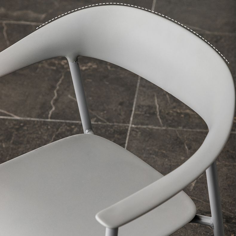 Sedie da pranzo in stile contemporaneo sedie a braccio con gambe in metallo per la casa