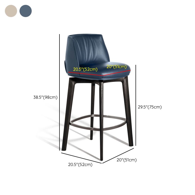 Scandinavian Solid Wood Bar Stools Indoor Stool with Footrest Clearhalo 'Bar Furniture' 'Bar Stools' 'bar_stools' 'furn' 'furn_bar_stools' 'Furniture' 'Kitchen & Dining Furniture' 1200x1200_4a1da413-3b7b-4a61-9d59-2af12ba00742