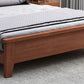 Queen Bed 43.3 Inch High Walnut Panel Bed in Brone with 4 Legs Clearhalo 'Bedroom Furniture' 'Beds' 'furn' 'furn_beds' 'Furniture' 1200x1200_4a213f5c-2f42-4706-9591-960ae3ff1ae8
