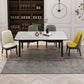 Modern Sintered Stone Standard Dining Table Rectangle Kitchen Dining Table with 4 Legs Base Clearhalo ' dining_table' 'Dining Tables & Seating' 'Dining Tables' 'Furniture' 'furniture_dining_table' 'Kitchen & Dining Furniture' 'kitchen&dining_furn' 'kitchen' 'kitchen_dining_table' 1200x1200_4a23b1cb-bdd7-40ef-af6c-200dd0af57b0
