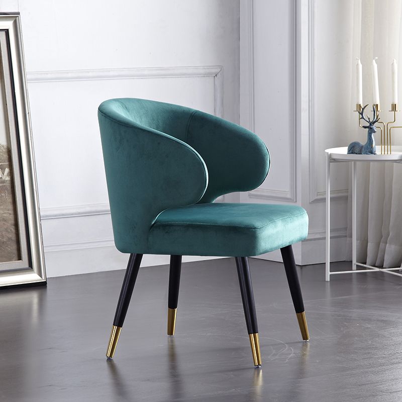 Modern Style Wingback Dining Chairs Velvet Upholstered Dining Chairs for Home Use (Set of 2) Clearhalo ' kitchen&dining_furn' 'Dining Chairs' 'Dining Tables & Seating' 'dining_chair' 'furn' 'furn_dining_chair' 'Furniture' 'furniture_dining_chair' 'Kitchen & Dining Furniture' 'kitchen' 1200x1200_4a240e9e-1c08-40ad-9349-8e6fd0a675d1