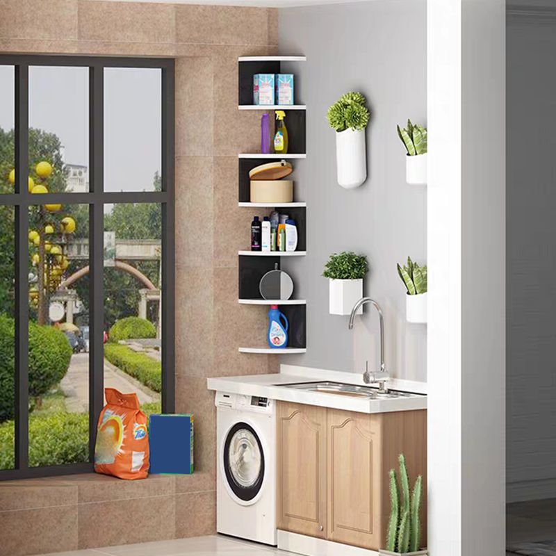 Contemporary Wall Mounted Bookcase Engineered Wood Bookshelf Clearhalo 'Bookcases' 'Furniture' 'furniture_bookcases' 'Office Furniture' 1200x1200_4a2664c4-d377-441d-9f48-213ecebce855