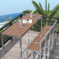 Industrial Metal and Wood Bar Table Outdoor Rectangle Bar Table with Trestle Base Clearhalo 'Bar Furniture' 'Bar Tables' 'bar_tables' 'furn' 'furn_bar_tables' 'Furniture' 'Kitchen & Dining Furniture' 1200x1200_4a28872b-fd50-4f9d-a25f-b36b1b07b7b2