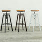 Armless Rotatable Bar Chair Modern Round Seat Bar Stool with Metal Footrest Clearhalo 'Bar Furniture' 'Bar Stools' 'bar_stools' 'furn' 'furn_bar_stools' 'Furniture' 'Kitchen & Dining Furniture' 1200x1200_4a289127-b2d8-4a0a-89dc-9aca8b8fba03