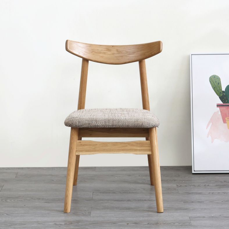 Scandinavian White Oak Open Side Chair Light Color Wood Dining Chair with Natural Legs Clearhalo ' kitchen&dining_furn' 'Dining Chairs' 'Dining Tables & Seating' 'dining_chair' 'Furniture' 'furniture_dining_chair' 'Kitchen & Dining Furniture' 'kitchen' 1200x1200_4a299194-51c0-4faf-9a2c-df84e0508e98