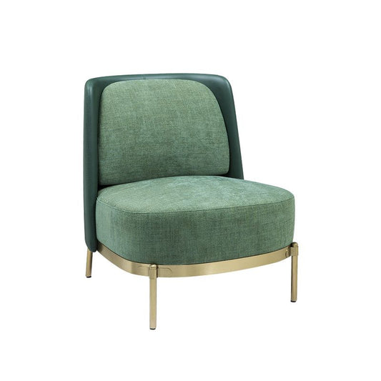 24.40 "brede stoel linnen metalen frame stoel met basis vierpoten voor woonkamer