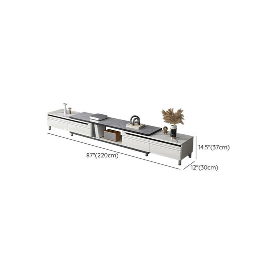 Moderna console TV in legno ingegnerizzato in terapia ad stoccaggio chiuso con archiviazione scorrevole