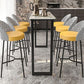Contemporary Pub Table with Sled Polished Finish Stone Top Bar Table Clearhalo 'Bar Furniture' 'Bar Tables' 'bar_tables' 'furn' 'furn_bar_tables' 'Furniture' 'Kitchen & Dining Furniture' 1200x1200_4a2d287a-9939-4bd7-b2e6-7a091aee07da