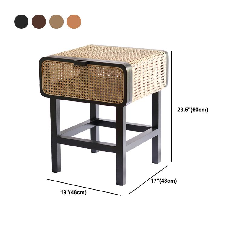 Table de nuit de nuit contemporaine avec armoires .23.6 "