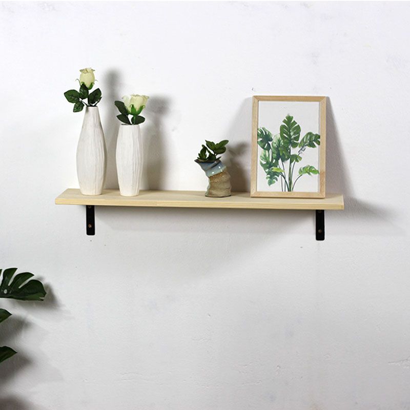 1 Shelf Floating Bookcase Natural Wood Closed Back Bookshelf Clearhalo 'Bookcases' 'furn' 'furn_bookcases' 'Furniture' 'Office Furniture' 1200x1200_4a2fbb4b-e752-4f8c-a675-c35d72473afb