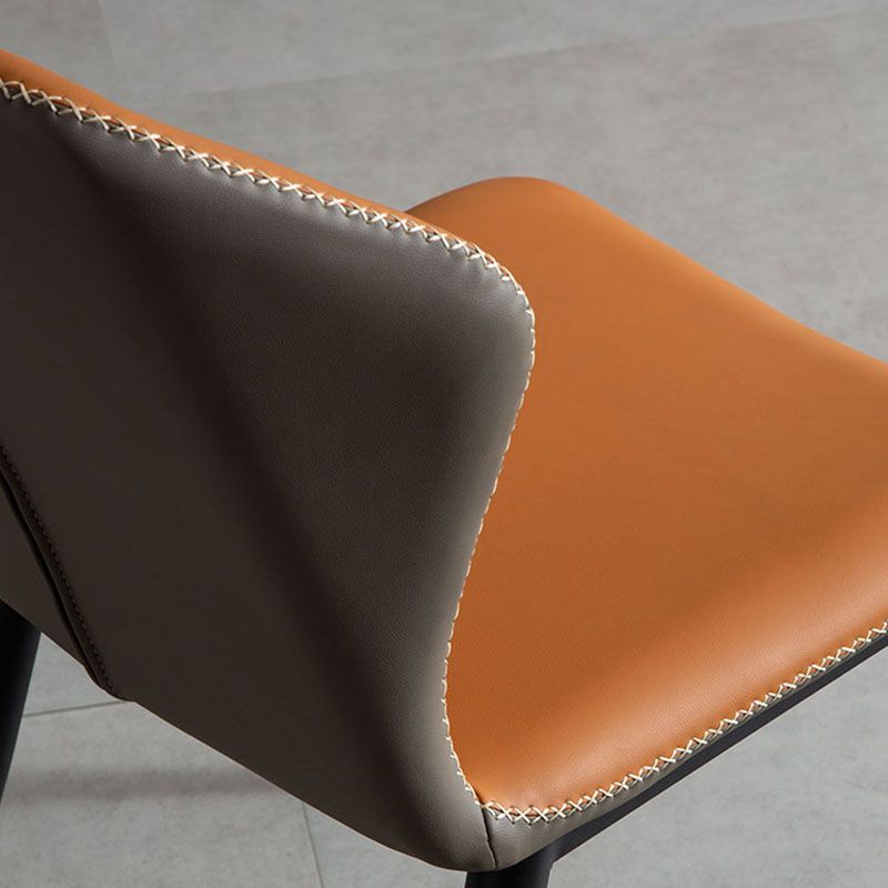 Contemporary Style Dining Chair Kitchen Armless Wingback Chairs with Metal Legs Clearhalo 'Dining Chairs' 'Dining Tables & Seating' 'dining_chair' 'furn' 'furn_dining_chair' 'Furniture' 'furniture_dining_chair' 'Kitchen & Dining Furniture' 1200x1200_4a2ff98a-cc73-44bd-80c5-9e385cb3d2dc