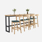 Table de pub rectangulaire moderne 1/2/5/9 pièces, ensemble de comptoir en bois pour salle à manger