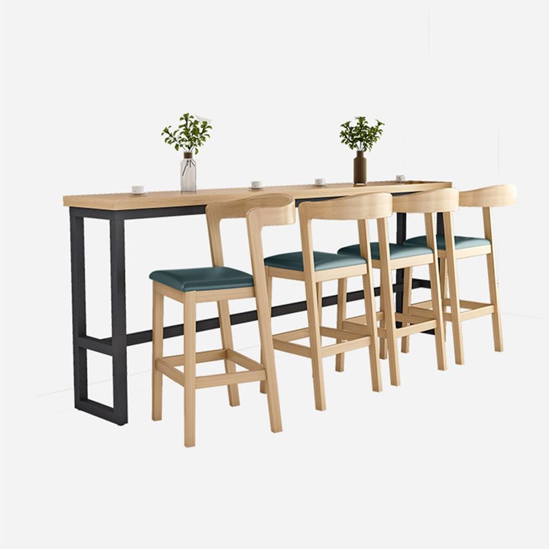 Table de pub rectangulaire moderne 1/2/5/9 pièces, ensemble de comptoir en bois pour salle à manger