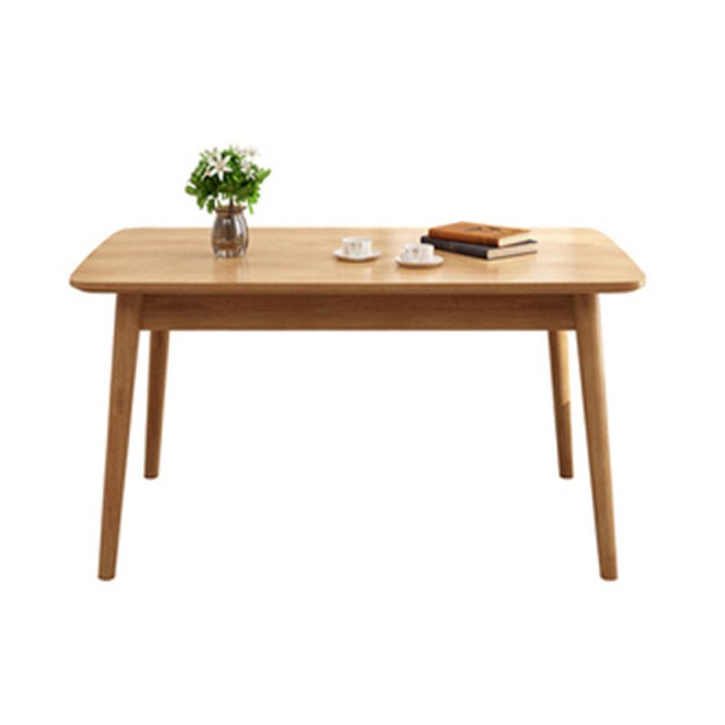 Modern Rectangle Solid Wood Table Standard Height Dining Table with 4 Legs Clearhalo 'Dining Tables & Seating' 'Dining Tables' 'dining_table' 'furn' 'furn_dining_table' 'Furniture' 'Kitchen & Dining Furniture' 1200x1200_4a33738d-6653-4b8c-8602-b84d1ec2a733