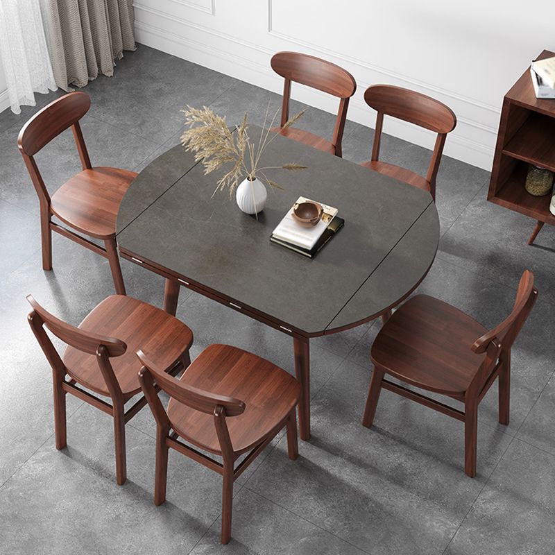 Industrial Style Dining Table Square Sintered Stone Dining Table with Wooden Base Clearhalo ' dining_table' 'Dining Tables & Seating' 'Dining Tables' 'furn' 'furn_dining_table' 'Furniture' 'furniture_dining_table' 'Kitchen & Dining Furniture' 'kitchen&dining_furn' 'kitchen' 'kitchen_dining_table' 1200x1200_4a36884e-4f3f-4e04-8873-f72d64583c85