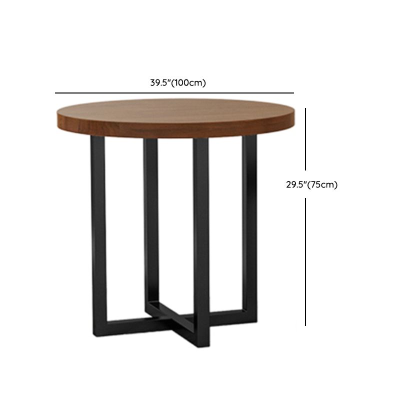 Round Solid Wood Top Dining Table Modern Sled Base Dining Table Clearhalo 'Dining Tables & Seating' 'Dining Tables' 'dining_table' 'furn' 'furn_dining_table' 'Furniture' 'Kitchen & Dining Furniture' 1200x1200_4a36d033-bfe4-46d1-ac5c-168326b3e070