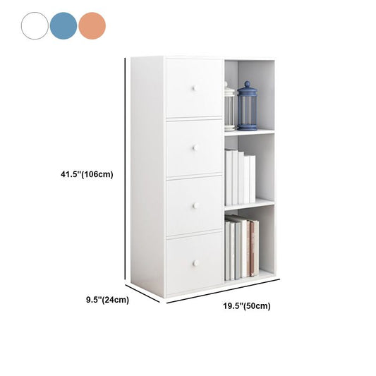 Pavimento moderno libro shlef con porte chiuse indietro da 9,45 "W in legno per soggiorno