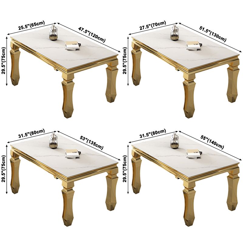 Metal Traditional Luxury Rectangle Dining Table Sintered Stone Table with 4 Legs Clearhalo ' dining_table' 'Dining Tables & Seating' 'Dining Tables' 'furn' 'furn_dining_table' 'Furniture' 'furniture_dining_table' 'Kitchen & Dining Furniture' 'kitchen&dining_furn' 'kitchen' 'kitchen_dining_table' 1200x1200_4a3914eb-7b60-485d-8e5f-637313ecf7fa
