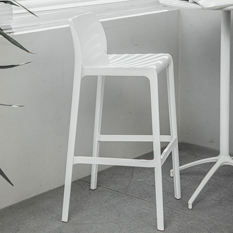 Nordic Style Bar-stool Plastic Counter Bar Stool with 4 Legs for Home