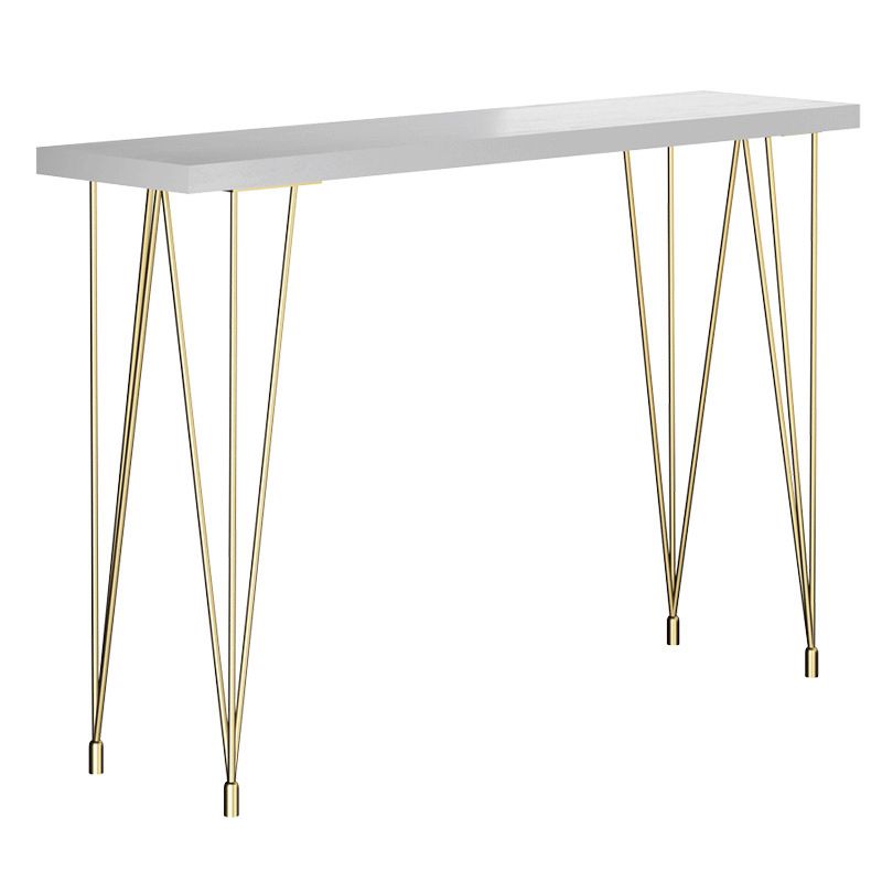 Mesa de bar rectangular Glam, mesa de mostrador de madera maciza de 1/2/3 piezas con taburetes tapizados