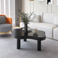 Scandinavian Wooden Coffee Table Free form 3 Legs Coffee Table Set for Bedroom