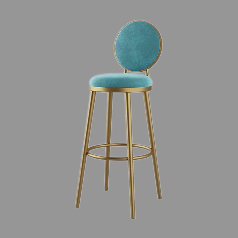 Nordic Design Upholstered Bar Stools for Home Luxury Low Back Round Stools Clearhalo 'Bar Furniture' 'Bar Stools' 'bar_stools' 'furn' 'furn_bar_stools' 'Furniture' 'furniture_bar_stools' 'Kitchen & Dining Furniture' 1200x1200_4a3a64ab-cc7b-4da4-9917-c7b7610579a2