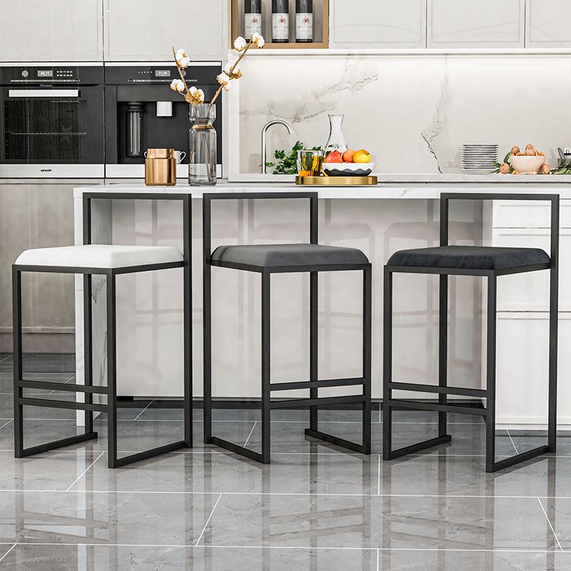 Scandinavian Style Bar-stool with Sled Legs Square Seat Counter Stool for Kitchen Bar Clearhalo 'Bar Furniture' 'Bar Stools' 'bar_stools' 'furn' 'furn_bar_stools' 'furniture_bar_stools' 'Kitchen & Dining Furniture' 'kitchen&dining_furn' 'kitchen' 'kitchen_furn' Furniture' 1200x1200_4a3b5ded-ce03-49ab-9c37-e9d4b2e147df
