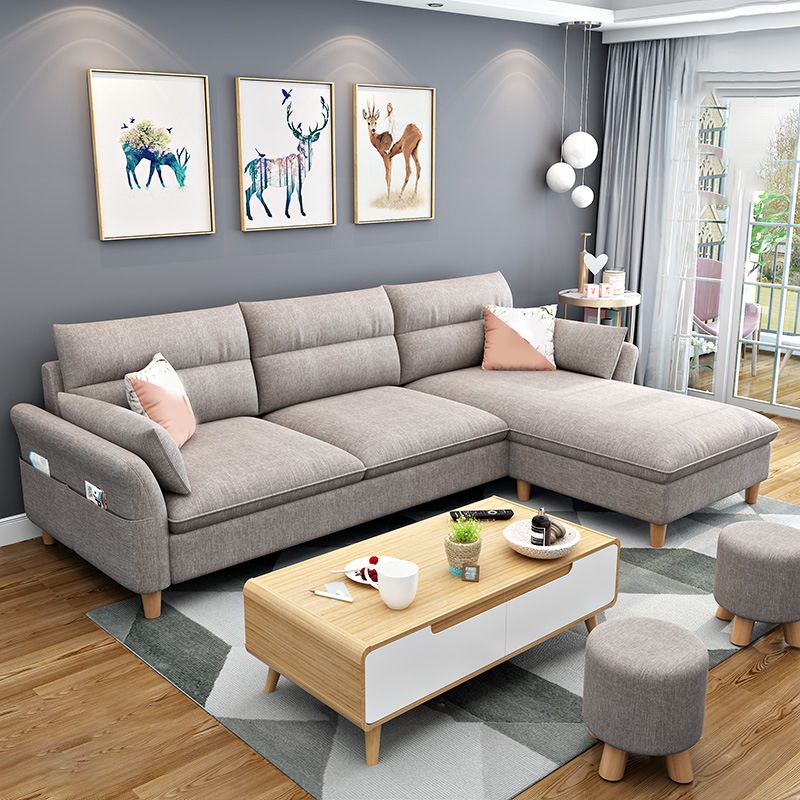3-seater Sofa with Ottoman Included and Storage for Apartment Clearhalo 'furn' 'furn_sectionals' 'Furniture' 'Living Room Furniture' 'Sectionals' 1200x1200_4a3b6ad9-dc66-4b47-88dc-a9c9bd500d1e