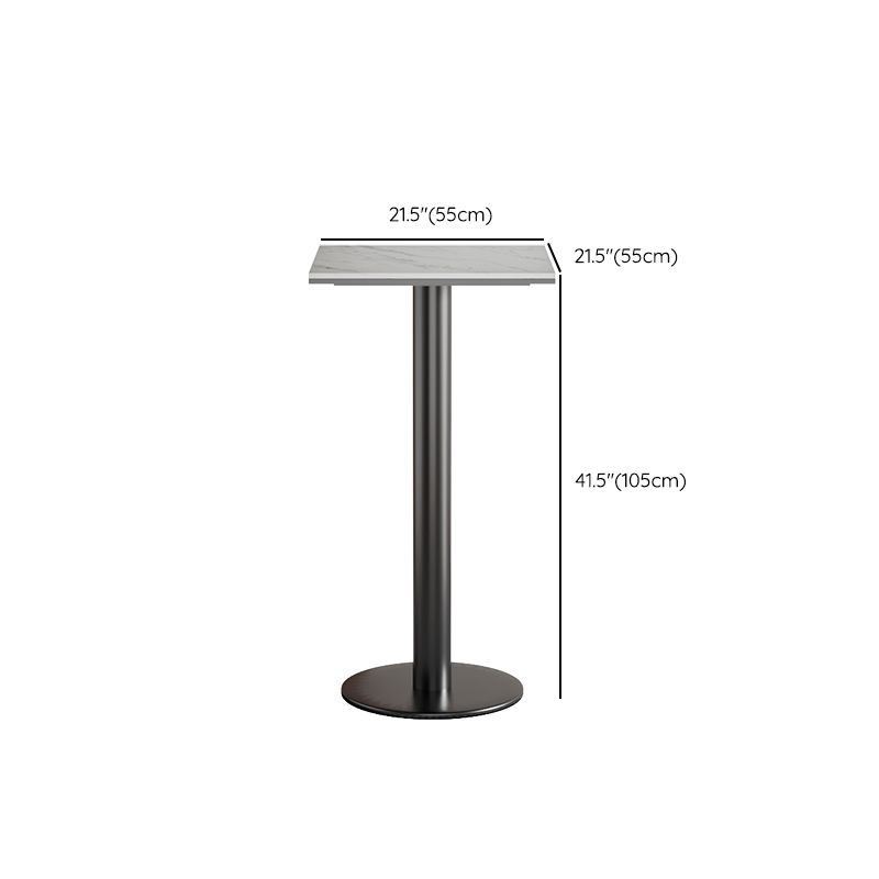 Ensemble de bar PCS 1/2/3/5 moderne avec table de pub carrée et tabourets métalliques pour la maison