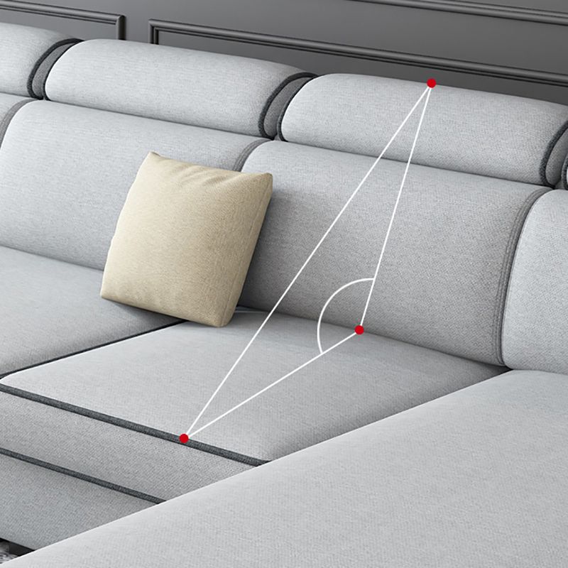 Quadratarm -Schnittsofa mit lagerungsverstellbaren Abschnitten für 4 Personen