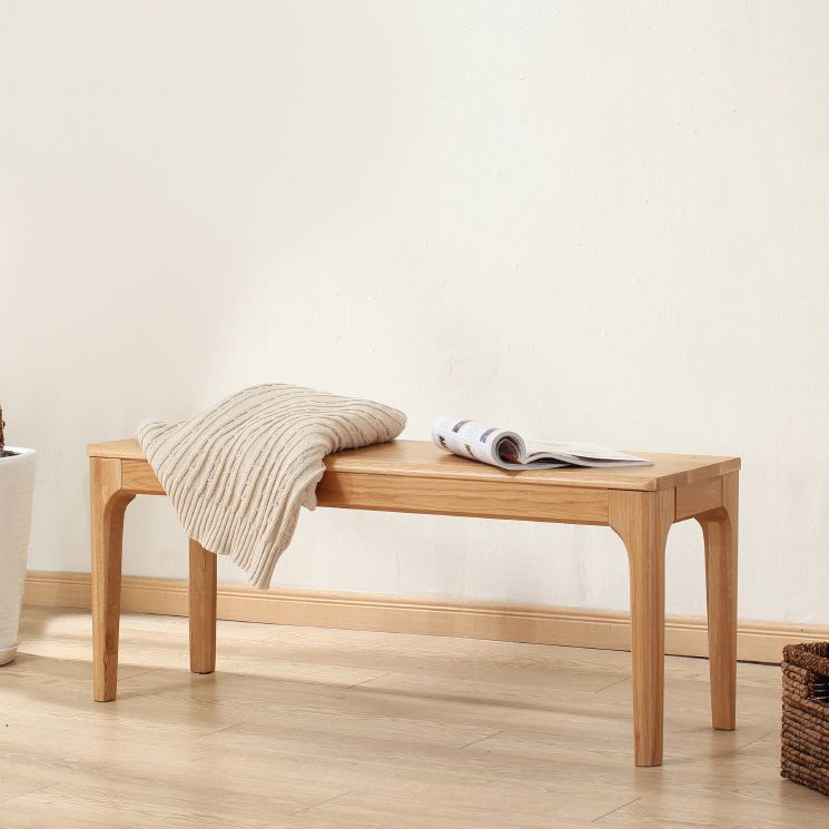 Natural Modern Solid Color Bench Solid Wood Entryway and Bedroom Seating Bench Clearhalo 'Benches' 'Chairs & Seating' 'furn' 'furn_benches' 'Furniture' 'Living Room Furniture' 1200x1200_4a40bfac-abe2-4f07-9458-ab3640926862